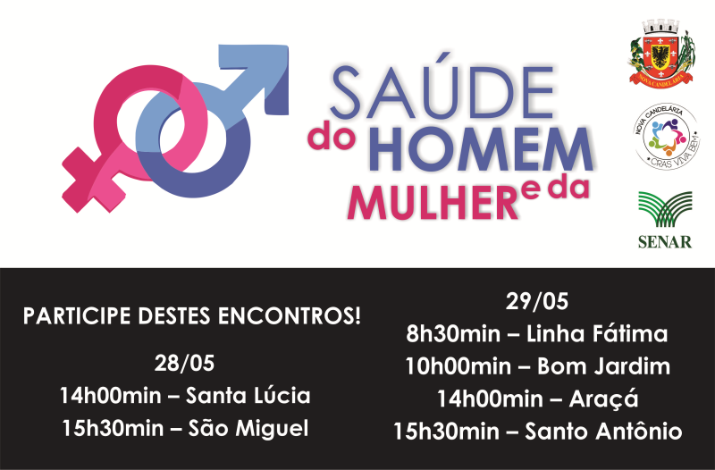 SAÚDE DO HOMEM E DA MULHER VOLTAM A SER DEBATIDOS EM NOVA CANDELÁRIA